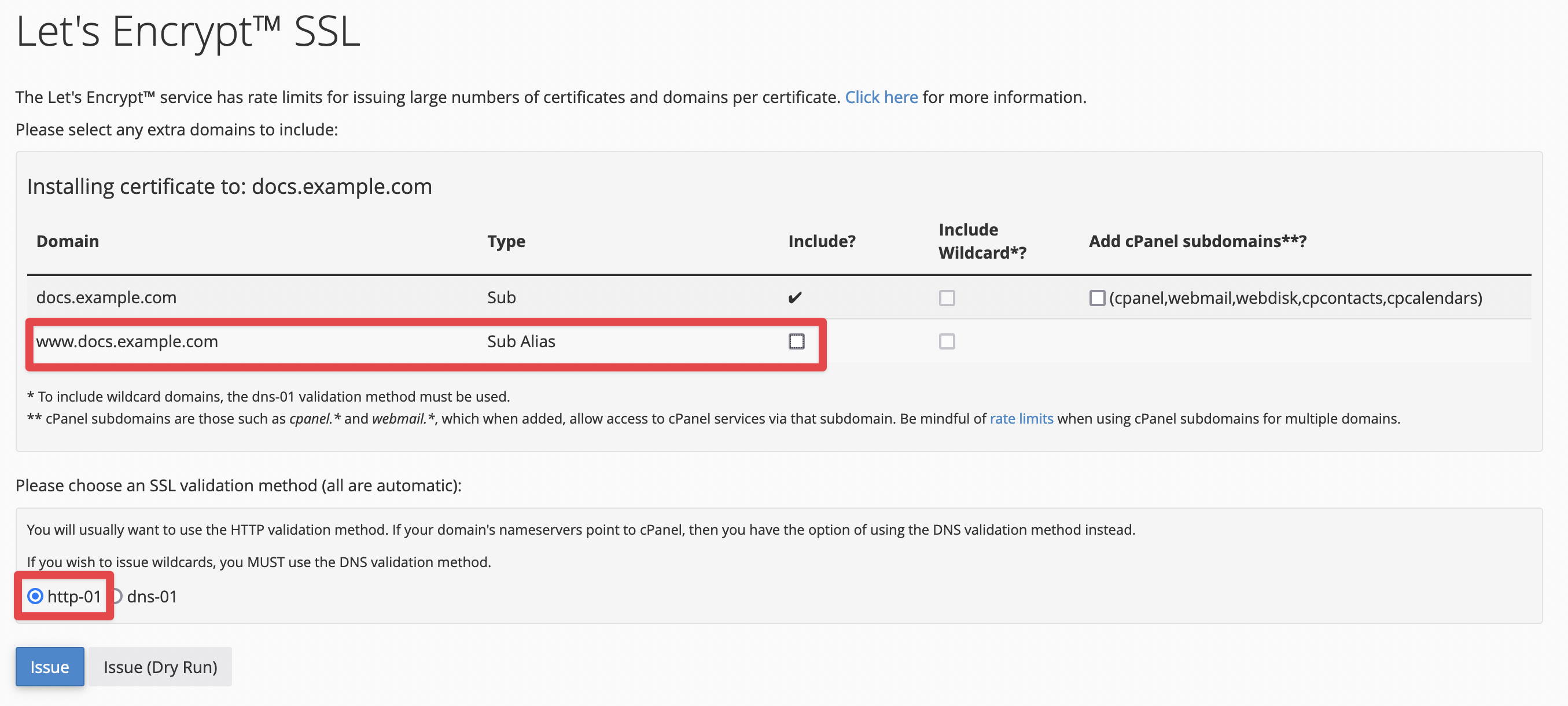 Issue a new certificate