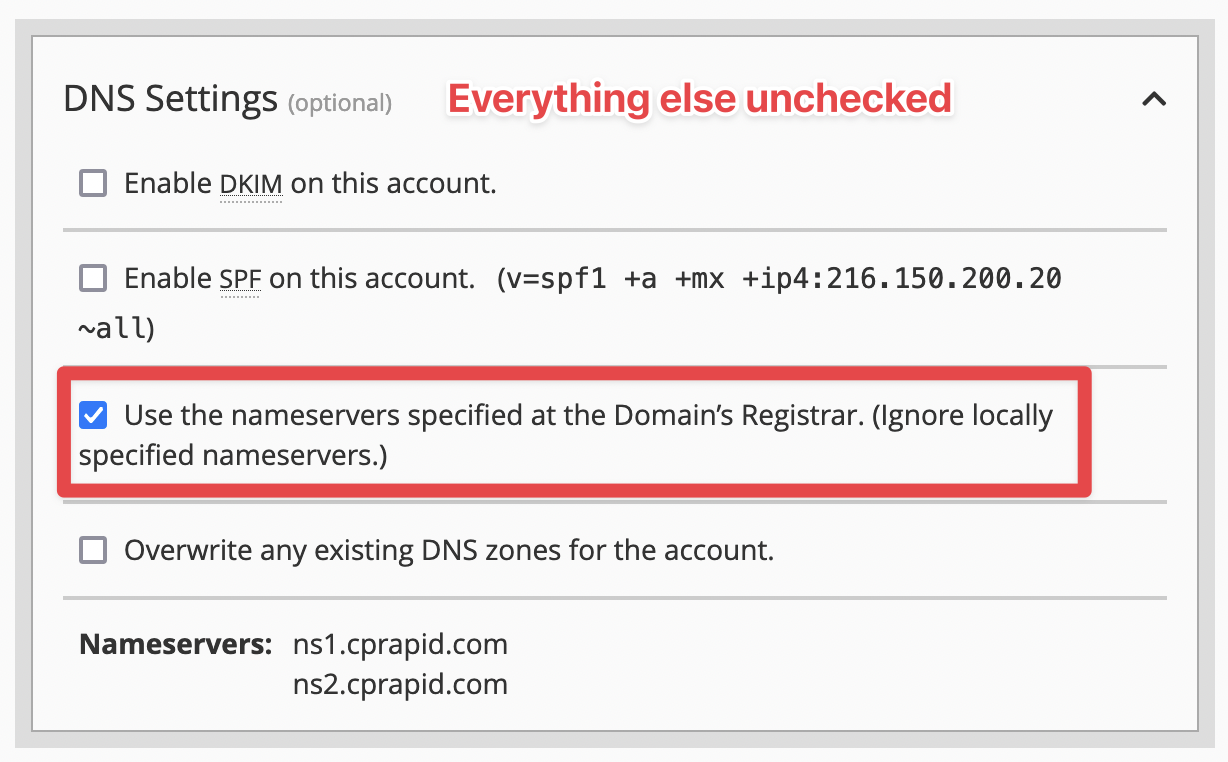 DNS Settings